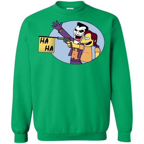 Sweatshirts Irish Green / Small Funny Gun Crewneck Sweatshirt