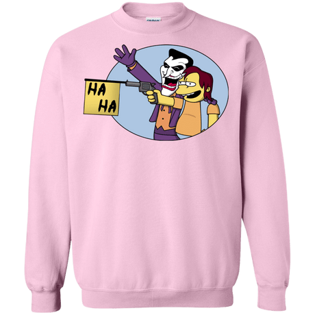 Sweatshirts Light Pink / Small Funny Gun Crewneck Sweatshirt