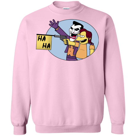 Sweatshirts Light Pink / Small Funny Gun Crewneck Sweatshirt