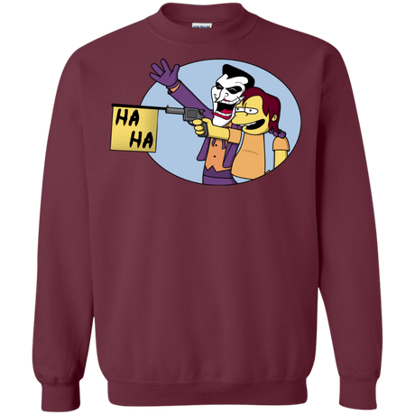 Sweatshirts Maroon / Small Funny Gun Crewneck Sweatshirt