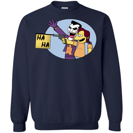 Sweatshirts Navy / Small Funny Gun Crewneck Sweatshirt