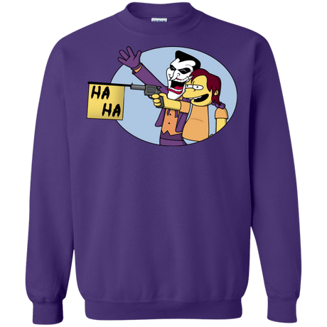 Sweatshirts Purple / Small Funny Gun Crewneck Sweatshirt