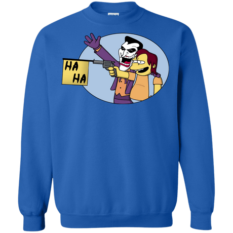 Sweatshirts Royal / Small Funny Gun Crewneck Sweatshirt