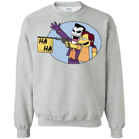 Sweatshirts Sport Grey / Small Funny Gun Crewneck Sweatshirt