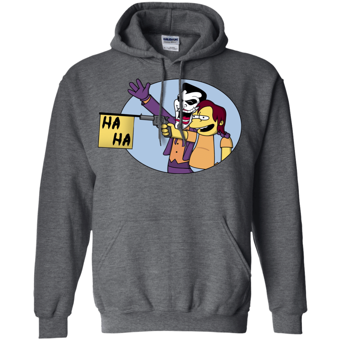 Sweatshirts Dark Heather / Small Funny Gun Pullover Hoodie