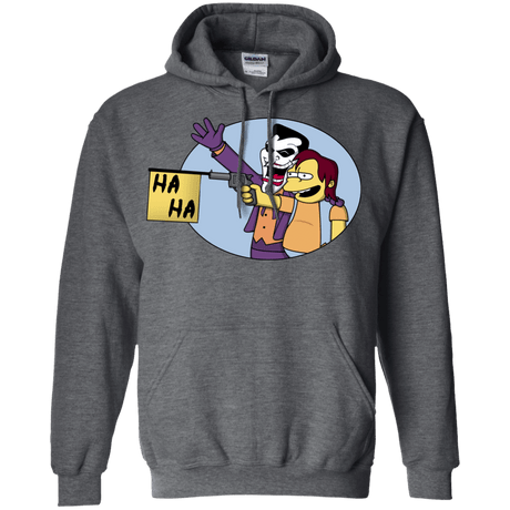 Sweatshirts Dark Heather / Small Funny Gun Pullover Hoodie