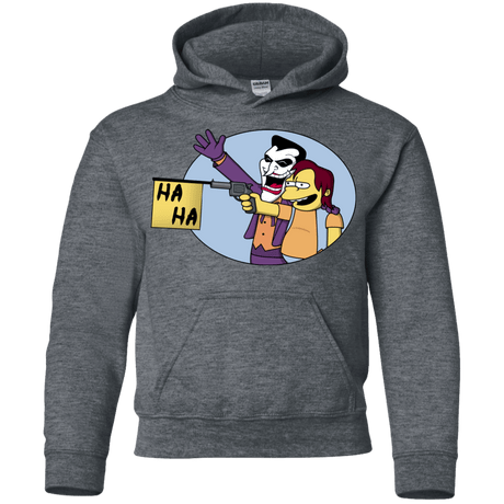 Sweatshirts Dark Heather / YS Funny Gun Youth Hoodie