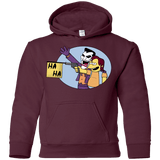 Sweatshirts Maroon / YS Funny Gun Youth Hoodie