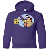 Sweatshirts Purple / YS Funny Gun Youth Hoodie