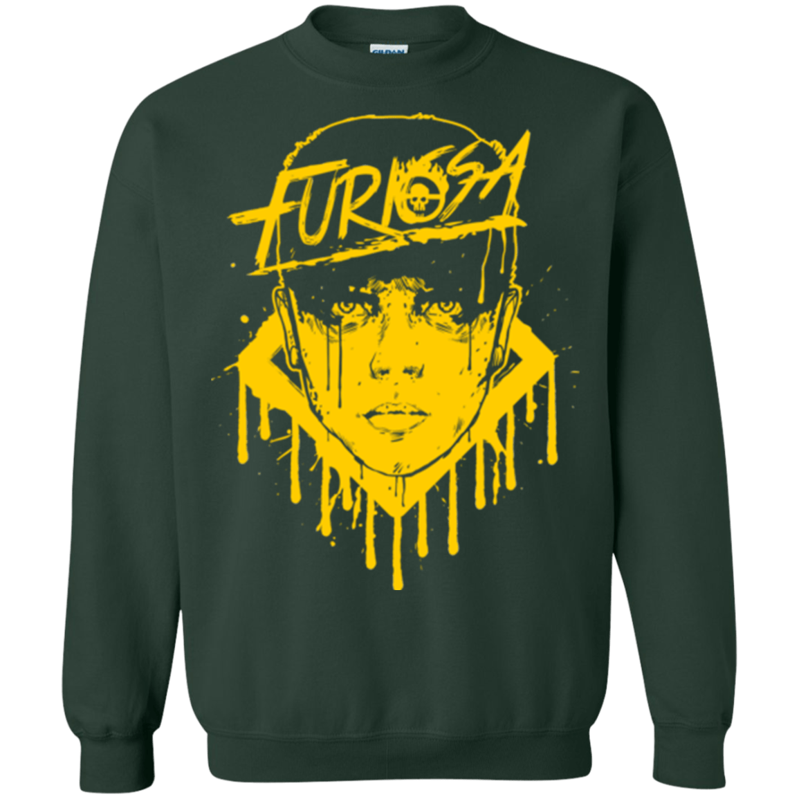 Sweatshirts Forest Green / Small Furiosa Yellow Crewneck Sweatshirt
