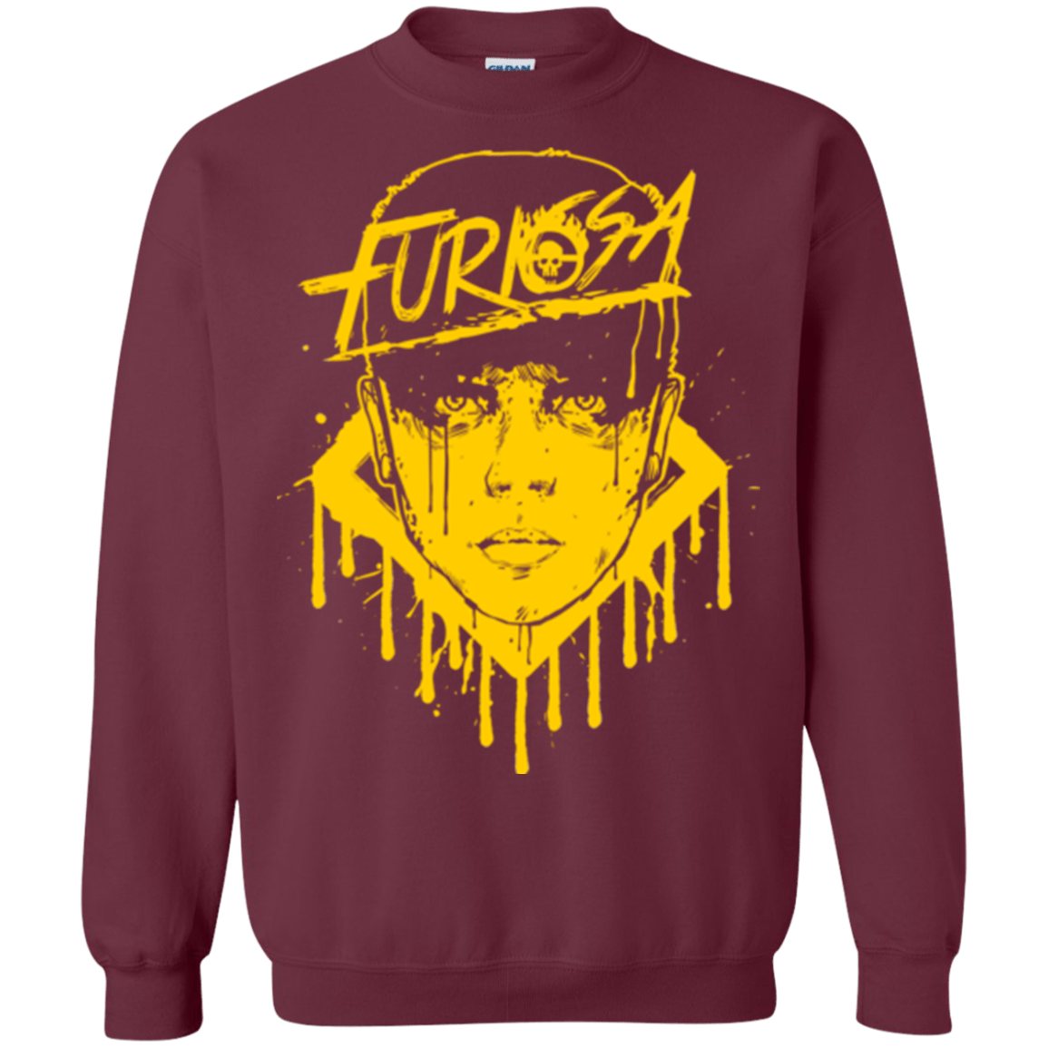 Sweatshirts Maroon / Small Furiosa Yellow Crewneck Sweatshirt
