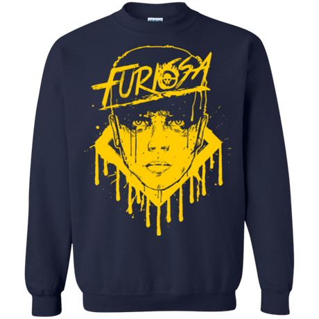 Sweatshirts Navy / Small Furiosa Yellow Crewneck Sweatshirt