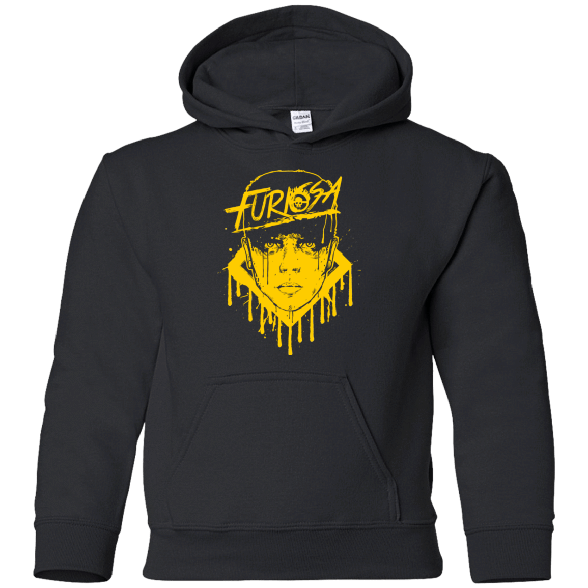 Sweatshirts Black / YS Furiosa Yellow Youth Hoodie