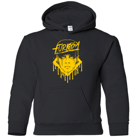 Sweatshirts Black / YS Furiosa Yellow Youth Hoodie