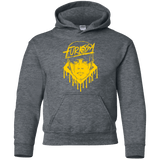 Sweatshirts Dark Heather / YS Furiosa Yellow Youth Hoodie