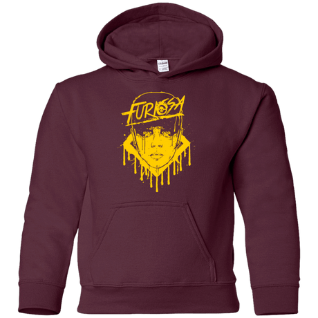 Sweatshirts Maroon / YS Furiosa Yellow Youth Hoodie