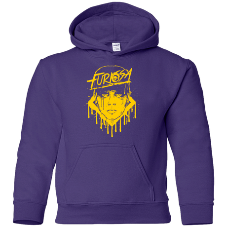 Sweatshirts Purple / YS Furiosa Yellow Youth Hoodie