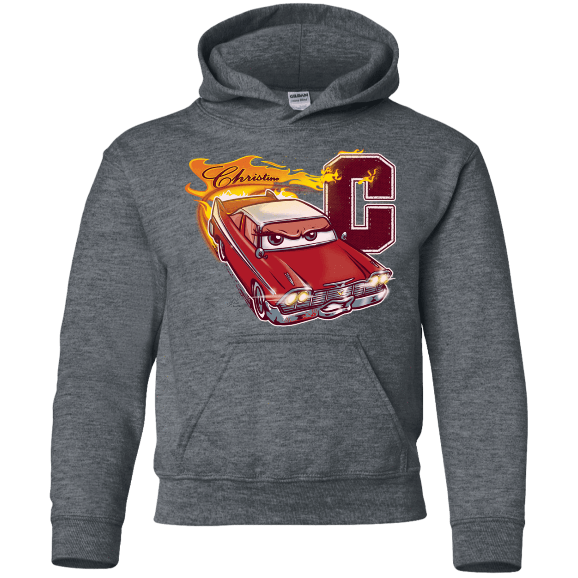 Sweatshirts Dark Heather / YS Fury And Fire Youth Hoodie