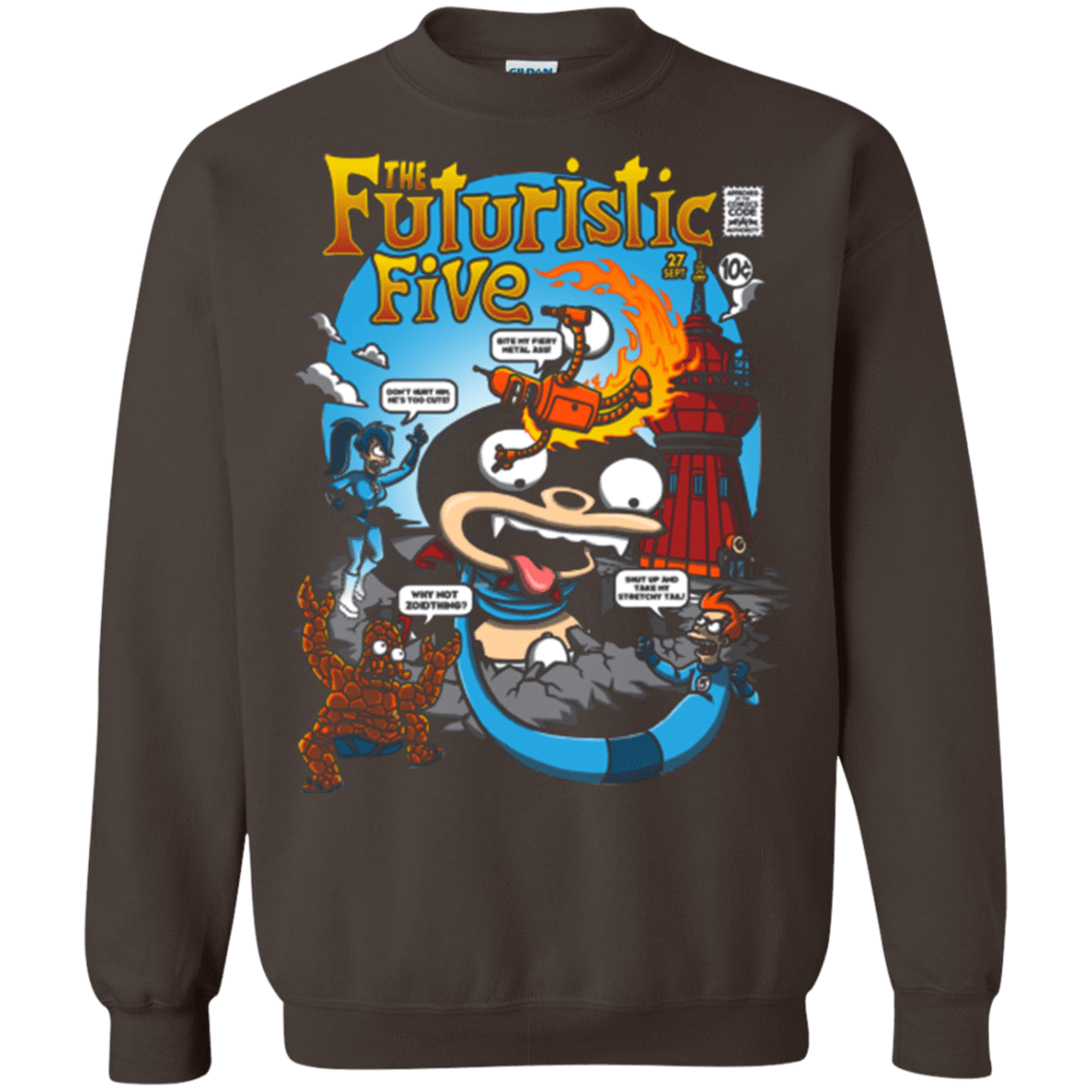 Sweatshirts Dark Chocolate / S Futurama Fantastic 4 Crewneck Sweatshirt