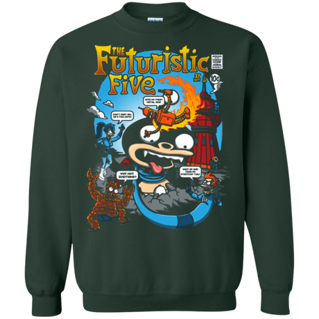 Sweatshirts Forest Green / S Futurama Fantastic 4 Crewneck Sweatshirt