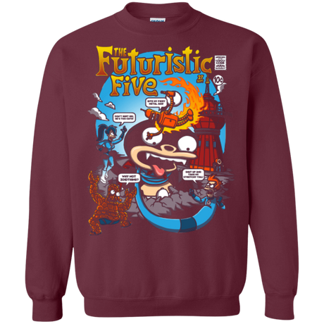 Sweatshirts Maroon / S Futurama Fantastic 4 Crewneck Sweatshirt