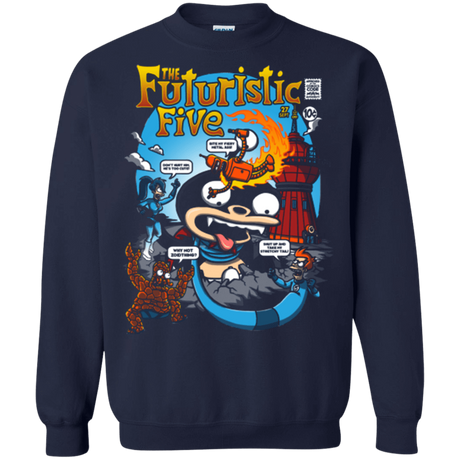 Sweatshirts Navy / S Futurama Fantastic 4 Crewneck Sweatshirt