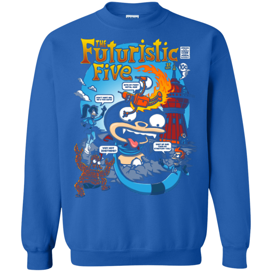 Sweatshirts Royal / S Futurama Fantastic 4 Crewneck Sweatshirt