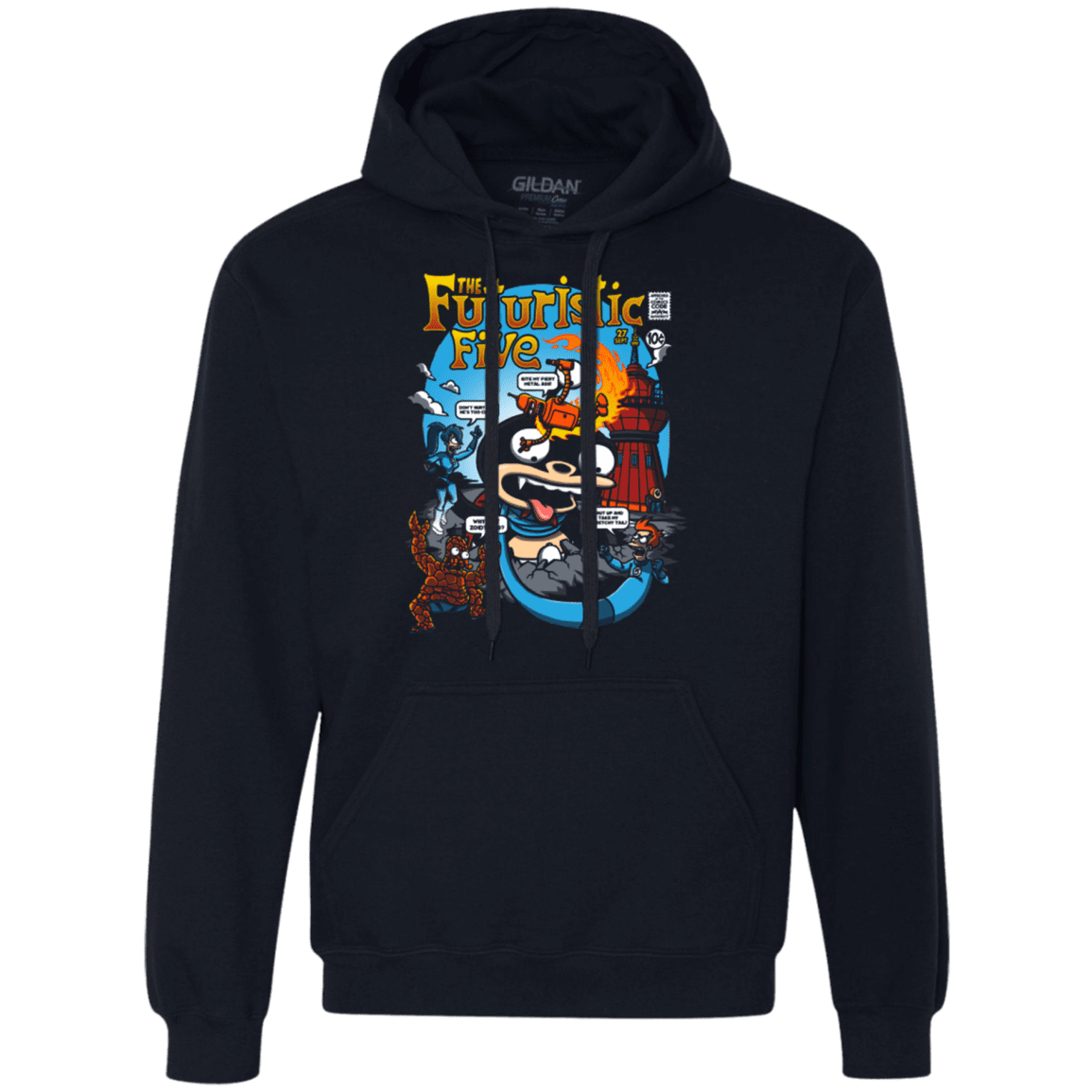 Sweatshirts Navy / S Futurama Fantastic 4 Premium Fleece Hoodie