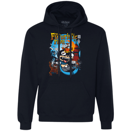 Sweatshirts Navy / S Futurama Fantastic 4 Premium Fleece Hoodie
