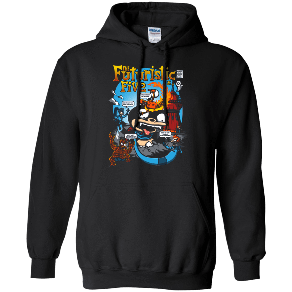 Sweatshirts Black / S Futurama Fantastic 4 Pullover Hoodie
