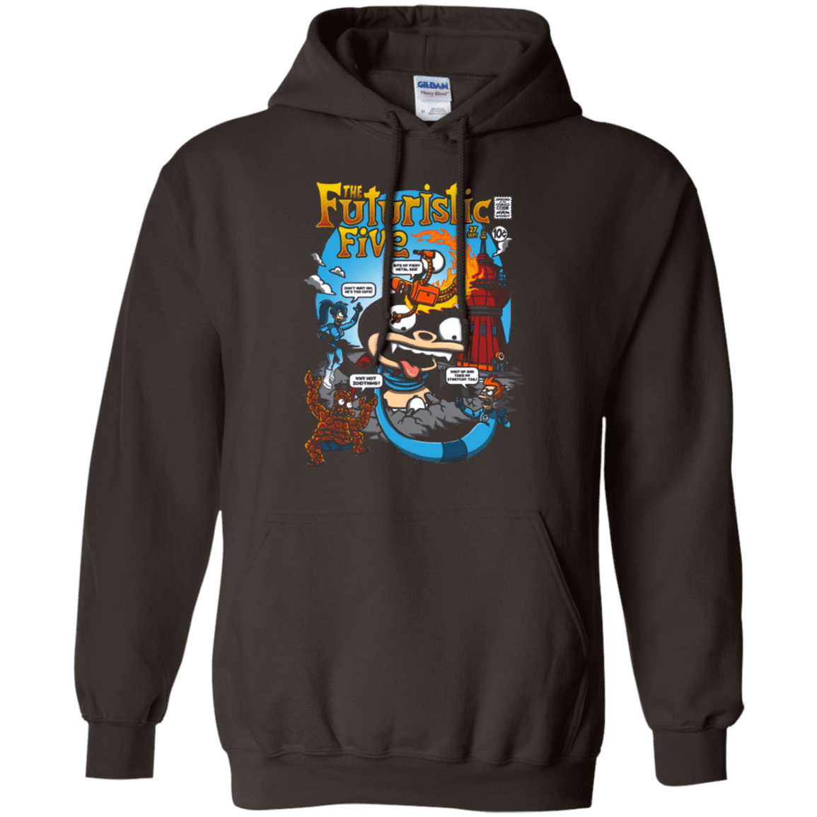 Sweatshirts Dark Chocolate / S Futurama Fantastic 4 Pullover Hoodie