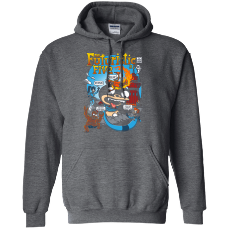 Sweatshirts Dark Heather / S Futurama Fantastic 4 Pullover Hoodie
