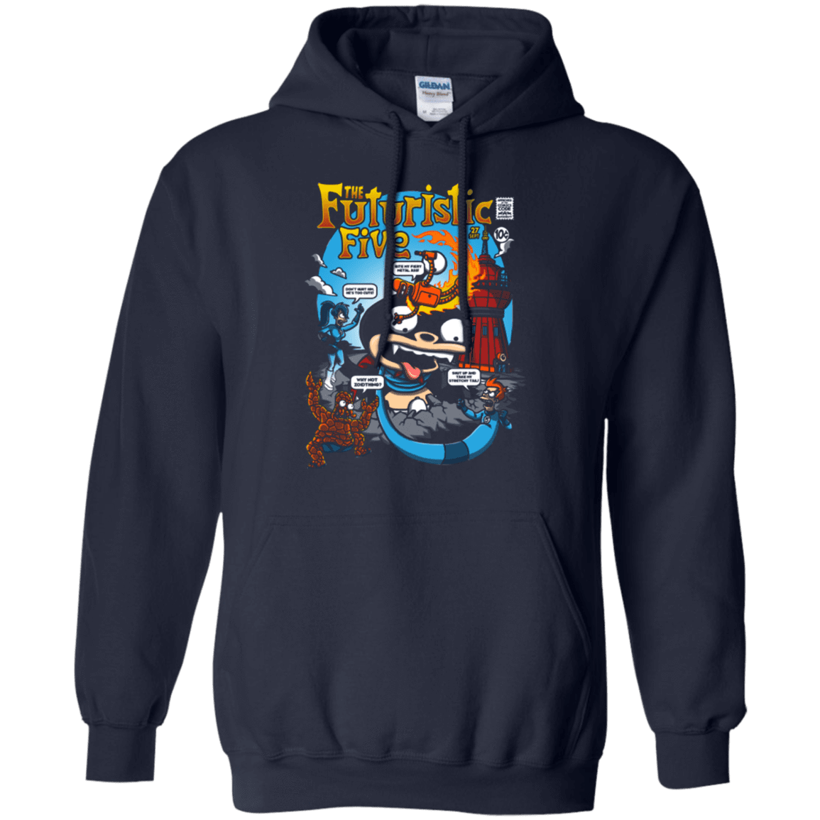 Sweatshirts Navy / S Futurama Fantastic 4 Pullover Hoodie