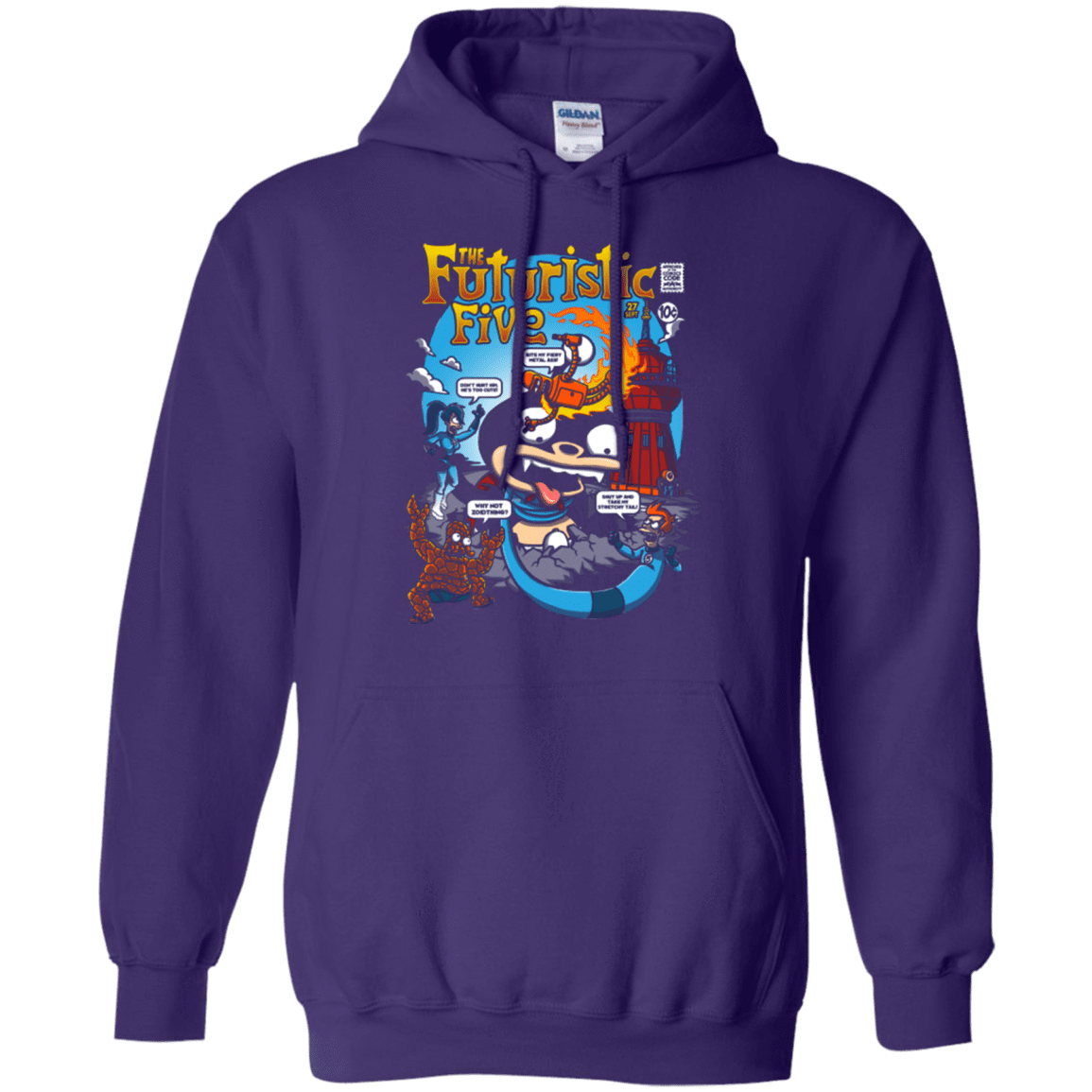 Sweatshirts Purple / S Futurama Fantastic 4 Pullover Hoodie