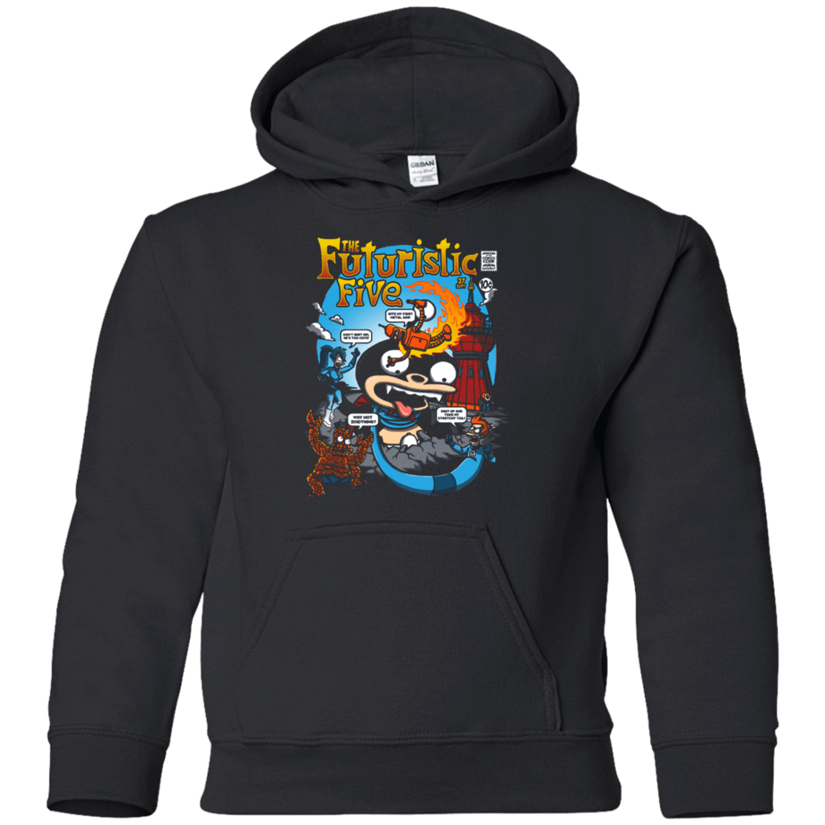 Sweatshirts Black / YS Futurama Fantastic 4 Youth Hoodie