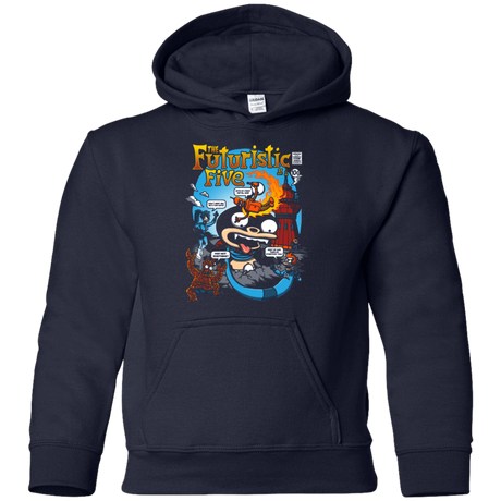 Sweatshirts Navy / YS Futurama Fantastic 4 Youth Hoodie