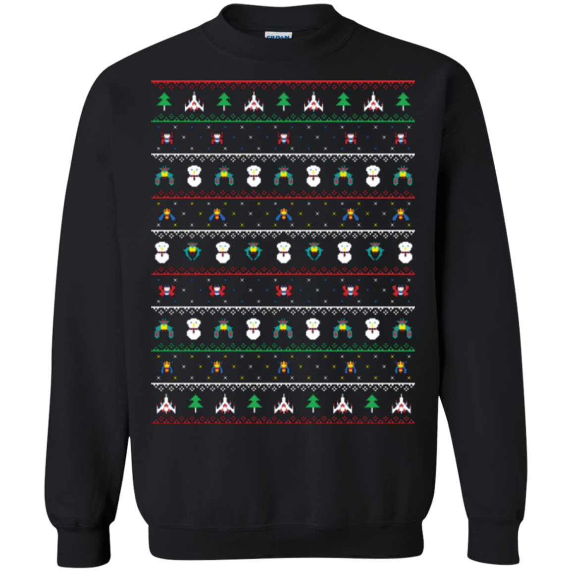 Sweatshirts Black / Small Galaga Christmas Crewneck Sweatshirt