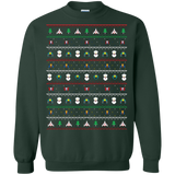 Sweatshirts Forest Green / Small Galaga Christmas Crewneck Sweatshirt