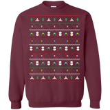 Sweatshirts Maroon / Small Galaga Christmas Crewneck Sweatshirt