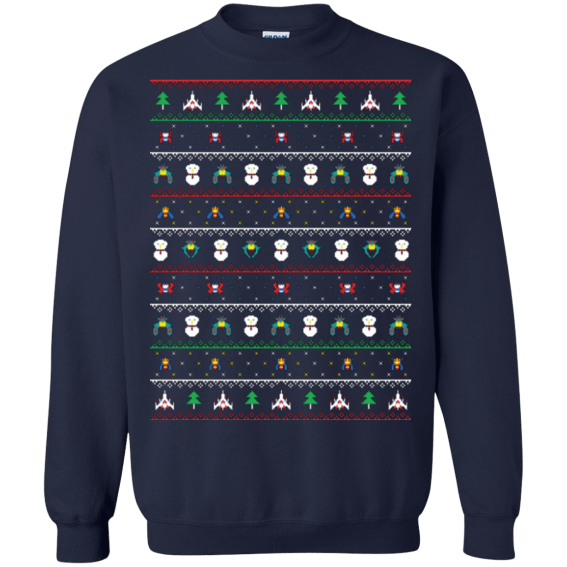 Sweatshirts Navy / Small Galaga Christmas Crewneck Sweatshirt