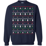 Sweatshirts Navy / Small Galaga Christmas Crewneck Sweatshirt