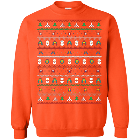 Sweatshirts Orange / Small Galaga Christmas Crewneck Sweatshirt