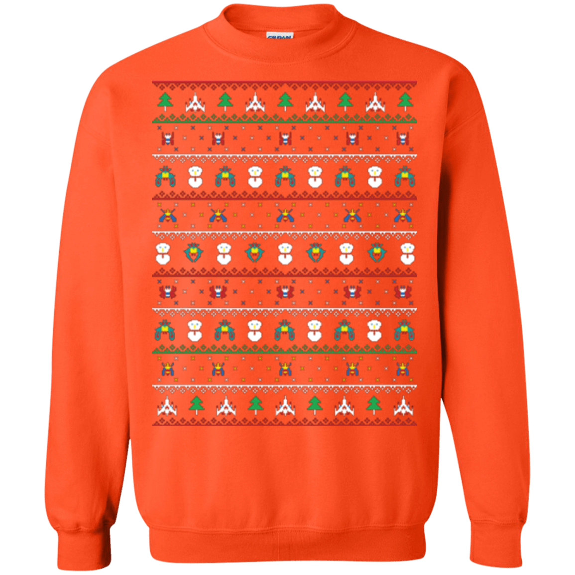 Sweatshirts Orange / Small Galaga Christmas Crewneck Sweatshirt