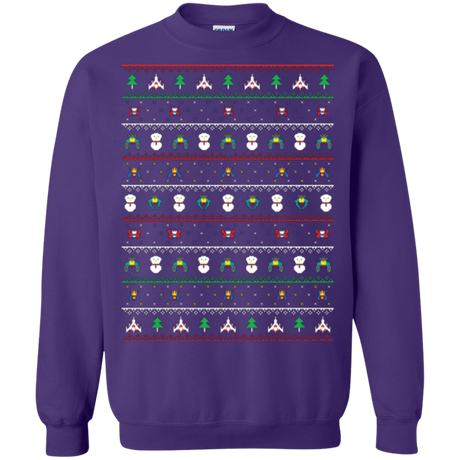 Sweatshirts Purple / Small Galaga Christmas Crewneck Sweatshirt