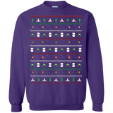 Sweatshirts Purple / Small Galaga Christmas Crewneck Sweatshirt