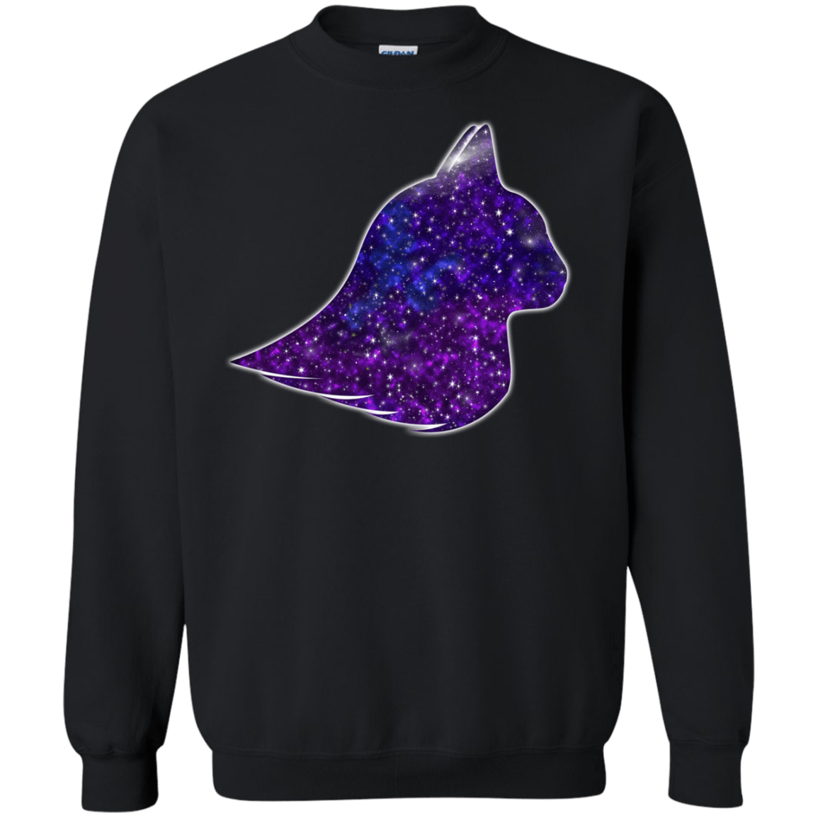 Sweatshirts Black / S Galaxy Cat Crewneck Sweatshirt