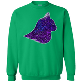 Sweatshirts Irish Green / S Galaxy Cat Crewneck Sweatshirt