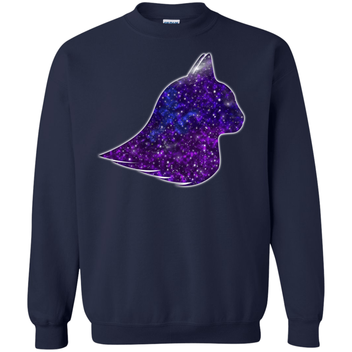 Sweatshirts Navy / S Galaxy Cat Crewneck Sweatshirt