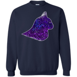 Sweatshirts Navy / S Galaxy Cat Crewneck Sweatshirt