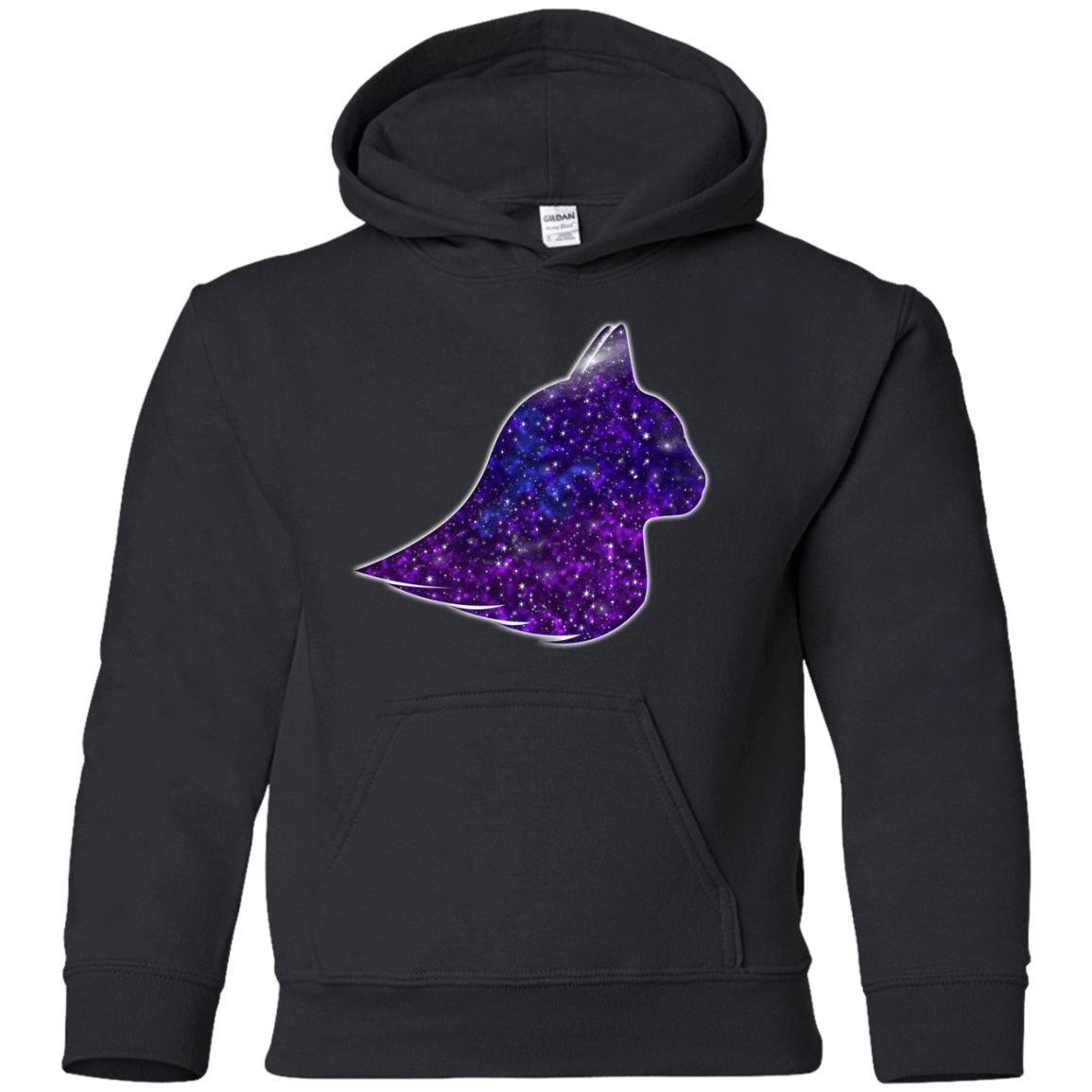 Sweatshirts Black / YS Galaxy Cat Youth Hoodie